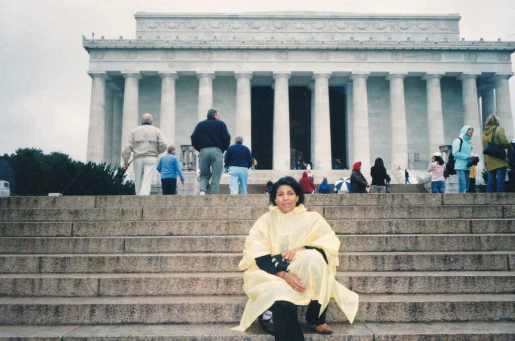 Monica on the steps of the Capitol, Washington DC