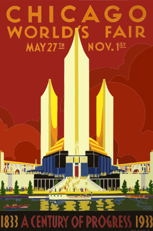 1933 chicago world's fair poster