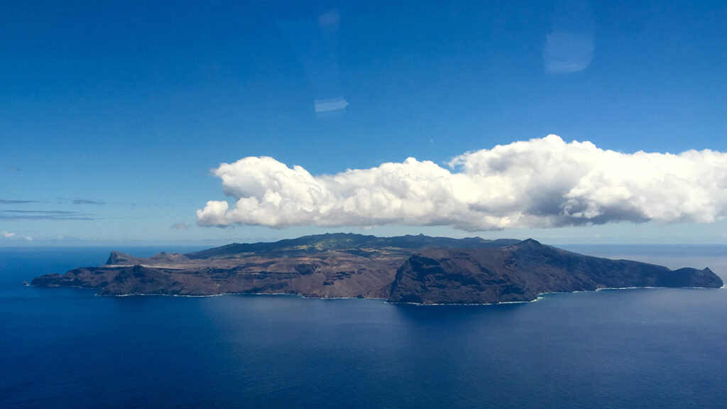 St Helena from the air