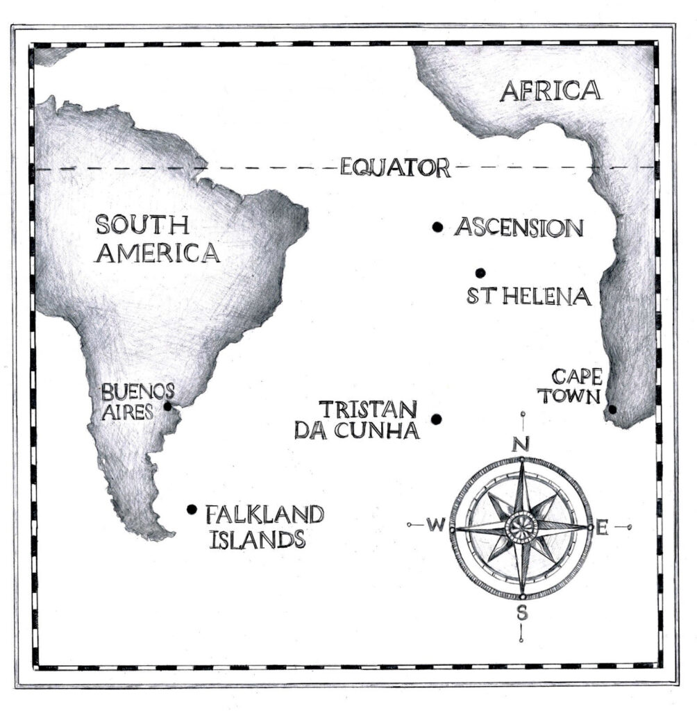 south atlantic islands map