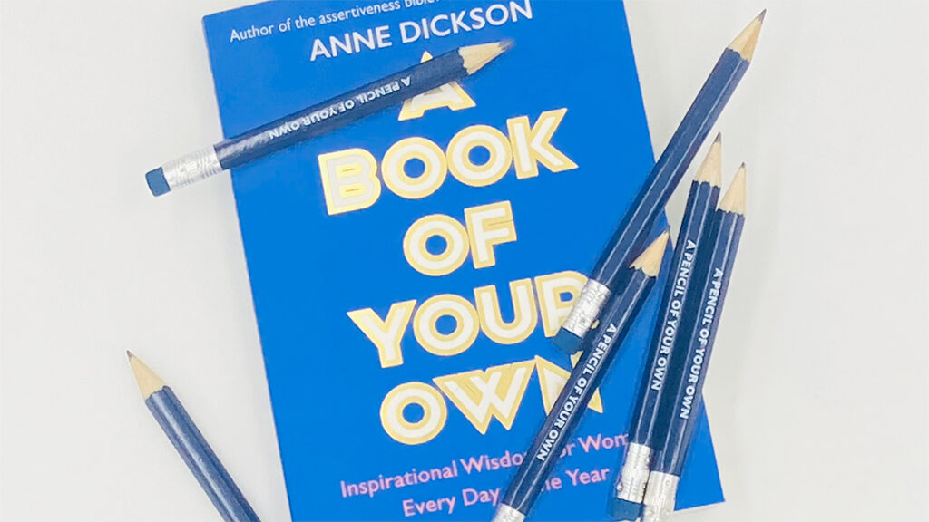 a book of your own and pencils