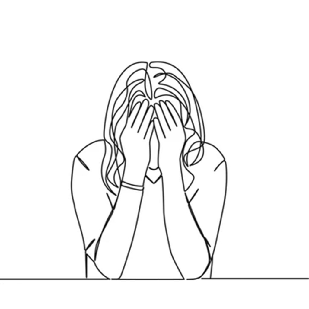 women crying