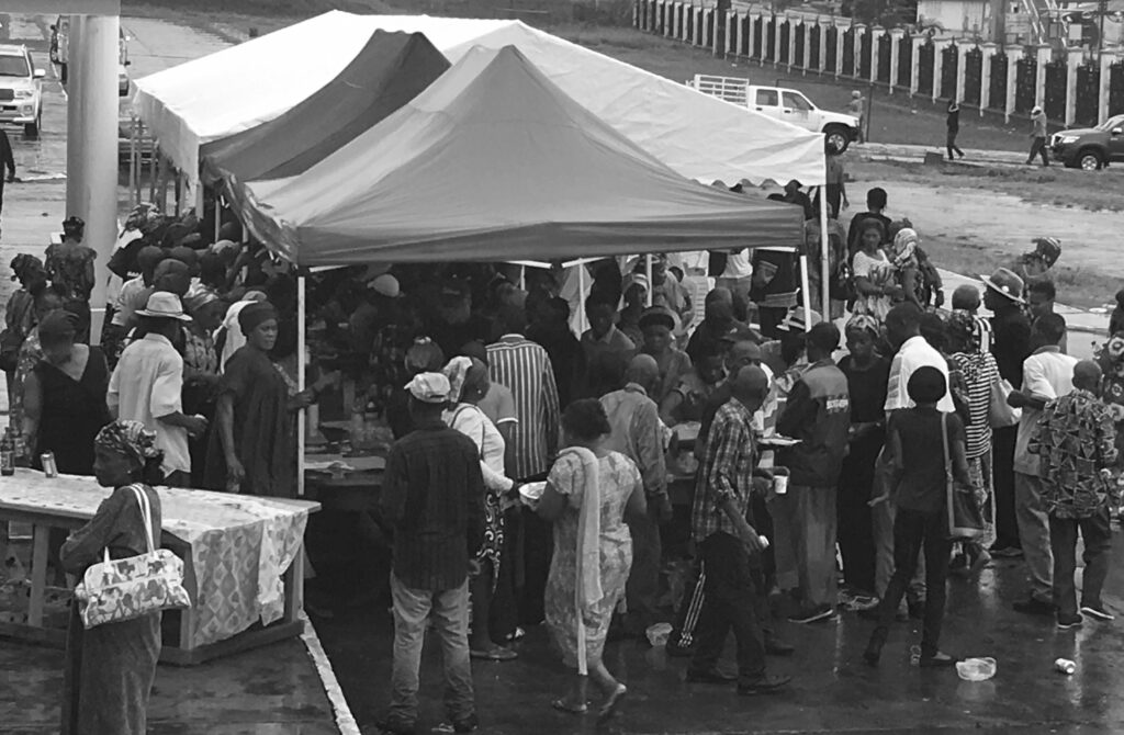 The wake of Monica's mother in Mongomo, Equatorial Guinea.